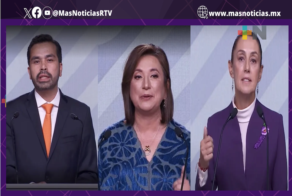 En el Centro Cultural Tlatelolco, el INE realizó el tercer debate entre aspirantes a la presidencia